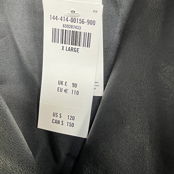 Abercrombie & Fitch Vegan Leather Moto Jacket sz XL - Picture 6 of 7